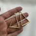 Серьги «Треугольник», Итальянская фурнитура, позолота