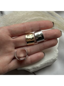 Основа для кольца с петлей "Широкая", ширина 13 мм, позолота