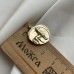 Монета двусторонняя "Лошадь",18 мм, позолота/родирование