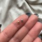 Маскировочная бусина mini, 3 мм, позолота/родирование
