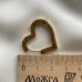 Серьги-конго "Сердце", 25 мм, позолота/родирование