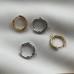 Швензы круглые, с цирконами, 15 мм, позолота/родирование