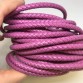 Плетеный кожаный шнур 6мм, розовый