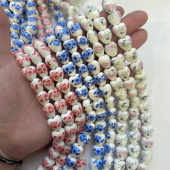 Бусина керамическая с росписью, 12мм, штука