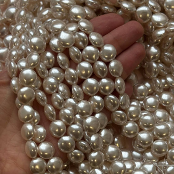 Жемчуг Майорка, "Таблетка", 12*6 мм, штука