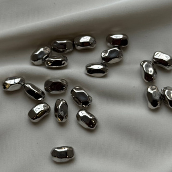 Бусина "Мятая", 12*7 мм