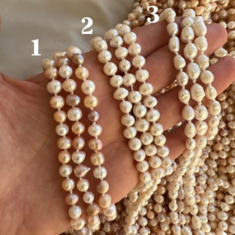 Жемчуг натуральный, нить 20 см