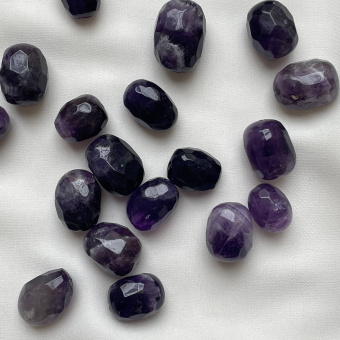 Аметист граненый "Бочонок", 19*14 мм, шт