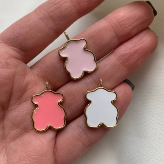 Мишка в стиле TOUS 22*15 мм, эмаль