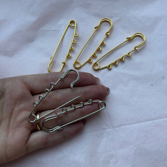 Основа для броши "Булавка на 4 отверстия", 60*20 мм