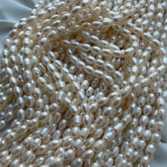 Жемчуг натуральный, 10*5 мм, бусина