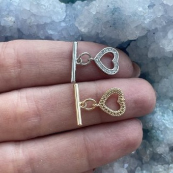 Тогл " Сердце" с циркониями