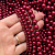 Жемчуг Майорка, красный "Металлик", 4/6/8/10 мм, нить
