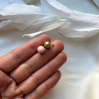 Матовый жемчуг майорка, фактурная бусина, 8 мм