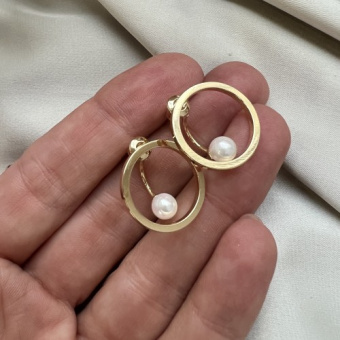 Серьги с жемчугом Майорка, 18 мм