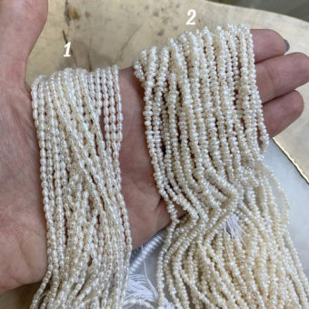 Жемчуг "Рис" 2-3 мм, нить
