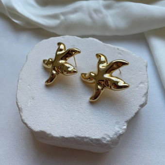 Серьги "Морская звезда", 34*37 мм