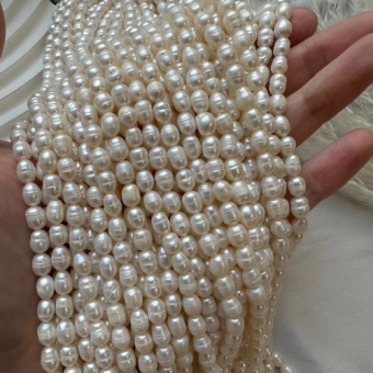 Жемчуг "Бочонок" mini, 4*6 мм