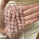 Мадагаскарский розовый кварц, галтовка, 10-11 мм, 1/2 нити (18 см)