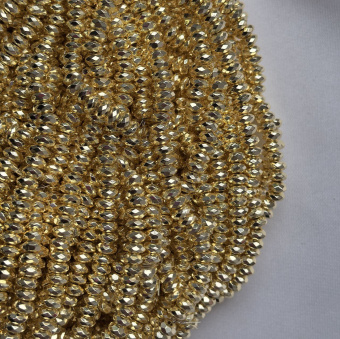 Гематит "Рондель граненая", 5.7*3 мм, нить