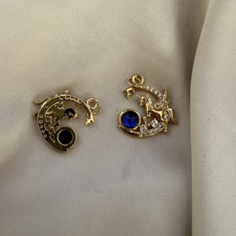 Подвеска "Единорог" с цирконами