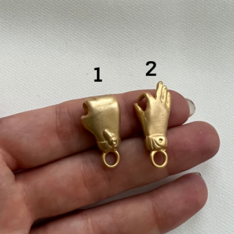 Подвеска "Рука", Итальянская фурнитура, позолота