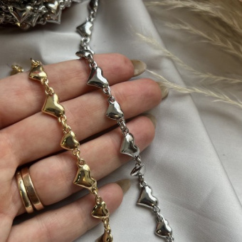 Цепь «Сердце» 10 мм, 50 см